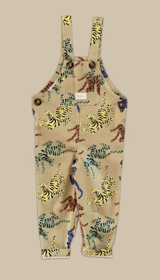 SunKin - tiger print twill dungarees with UV protection