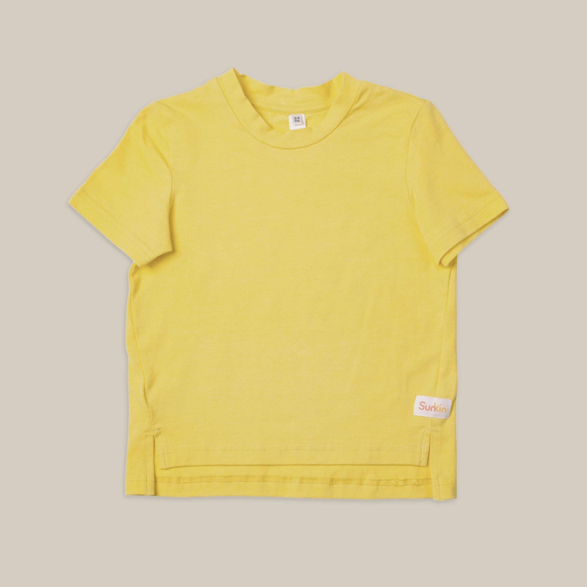 Bright yellow kids t-shirt - lightweight cotton and made for everyday summer adventures